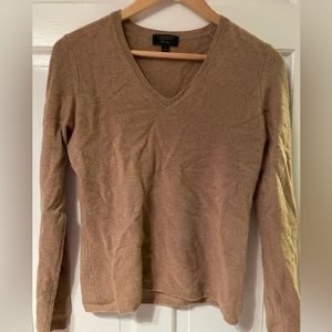 Charter Club Camel Cashmere V-neck Sweater